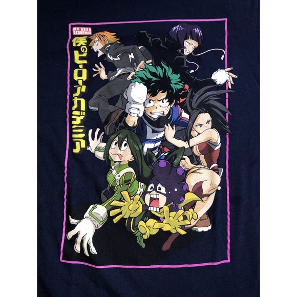 Men's T-Shirt My Hero Academia Funimation Navy Blue Cotton - Picture 2 of 10